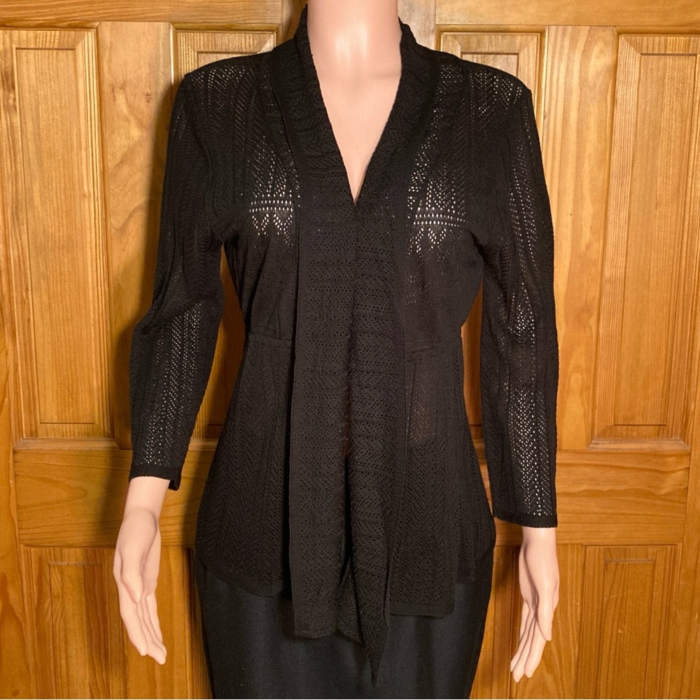 NWOT Vintage NY Collection Loose Weave Open Cardigan Size L